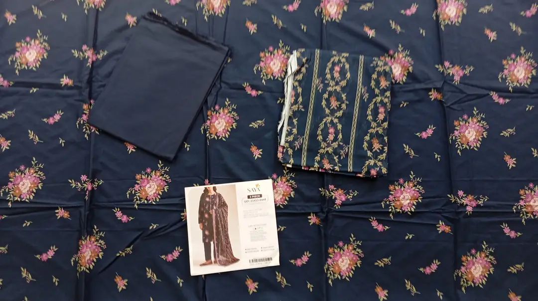 3 Pcs Women's Unstitched Digital Print Suit