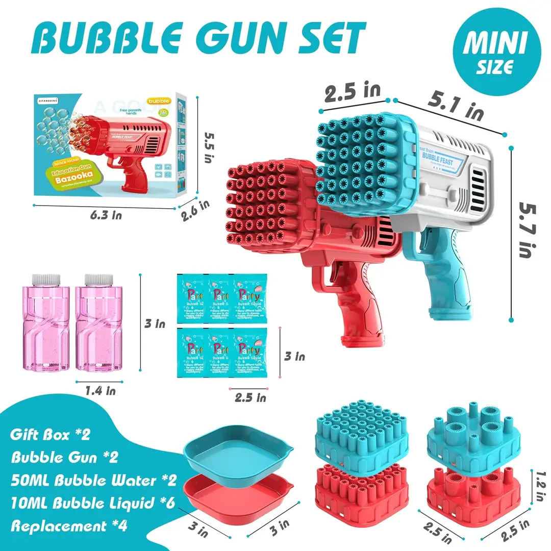 Electric Bubble Machine Toy for Kids | Automatic Bubble Maker with LED Lights | Battery Operated Bubble Blower for Outdoor Play, Birthday Parties & Family Fun