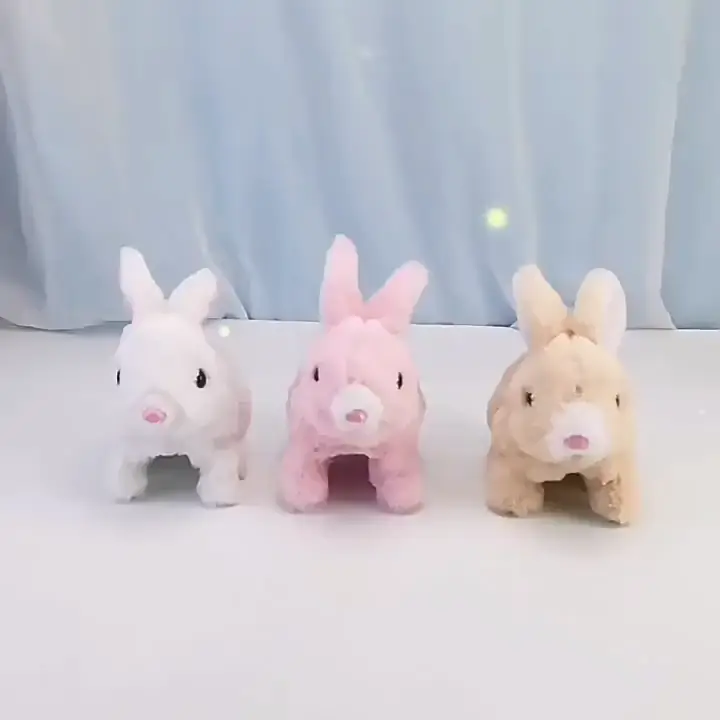 Plush Walking Rabbit Toy for Kids 1-10 Years | Battery Operated Bunny with Music, Walking & Ear Moving | Soft Stuffed Animal Gift