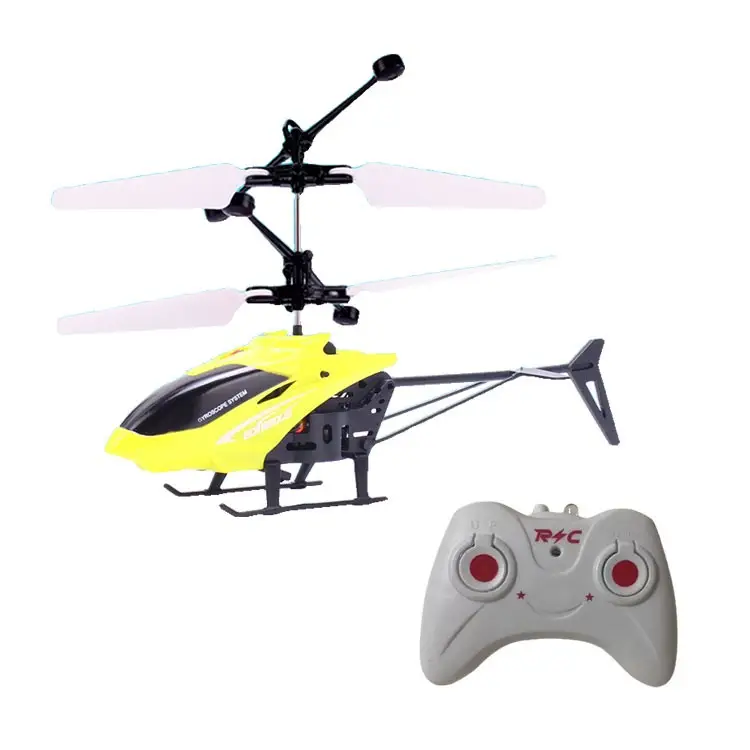 Sensor-Controlled Helicopter Toy for Kids 1-12 Years | Remote Control On/Off Infrared Flying Helicopter with LED Lights | Indoor Hover Toy Gift