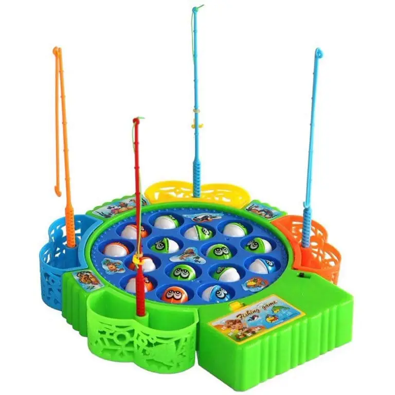 Rotating Fishing Game Toy 15 Fish Set with Music for Kids | Interactive Educational Toy
