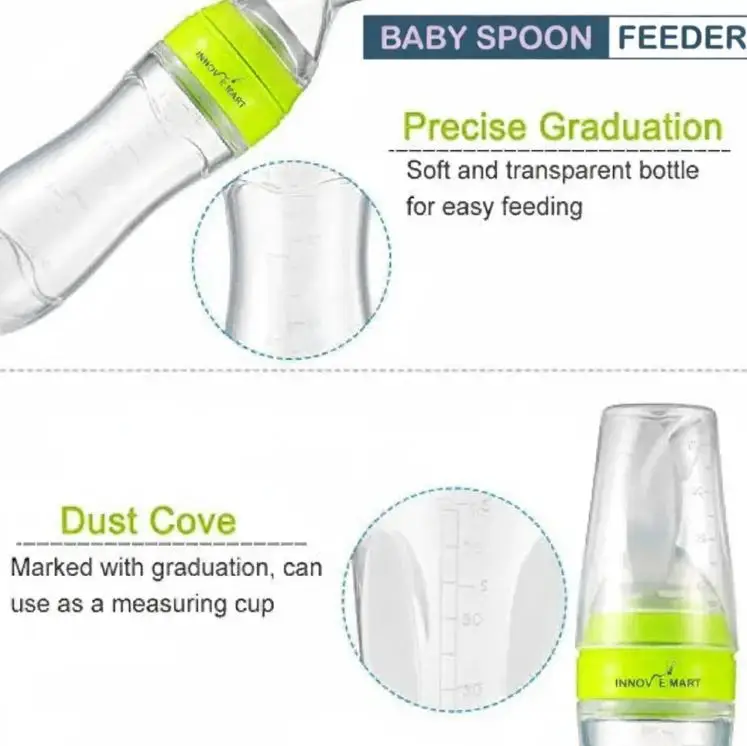 Silicone Baby Spoon Feeder Bottle for Infants & Toddlers