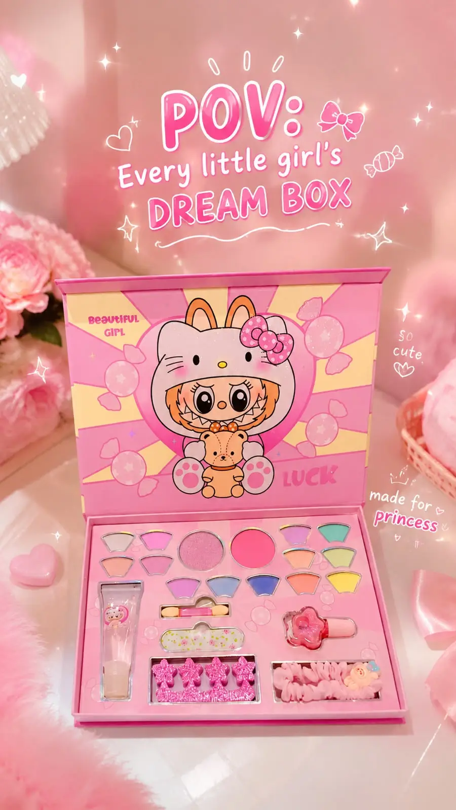 "Make up Toy For Kids pretend Play Make Up Set Safety Non-Toxic Makeup Kit Toy For Girls"