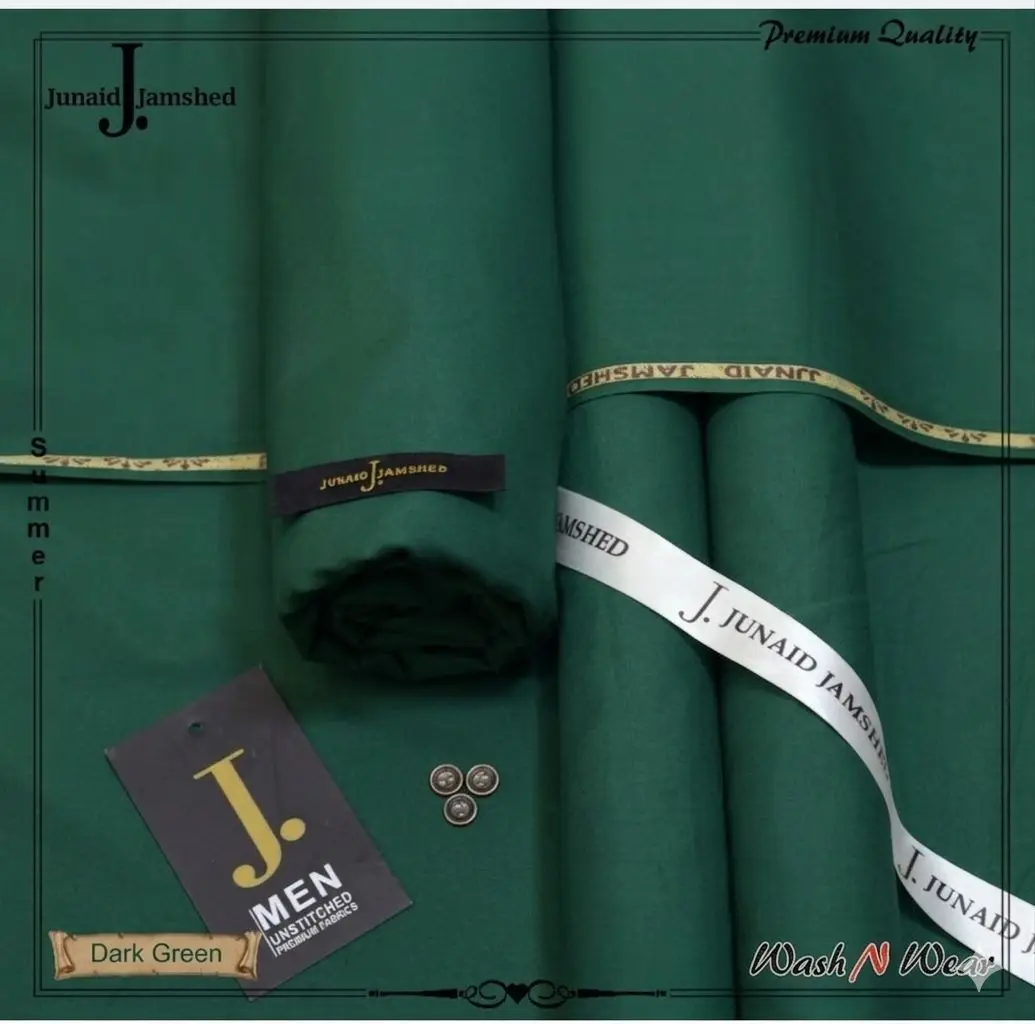 Men’s Unstitched Boski Plain Suit ( green )