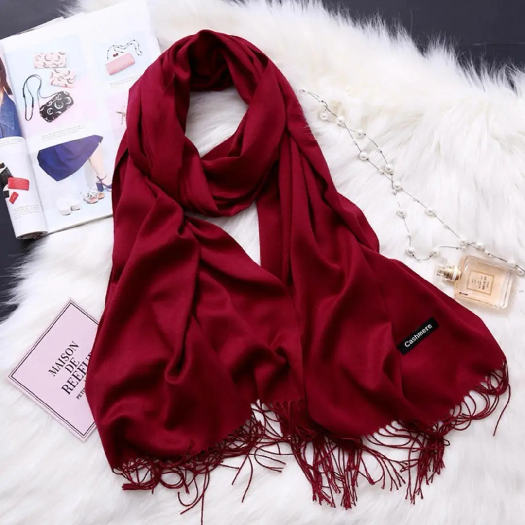 Women's Cashmere Plain Shawl