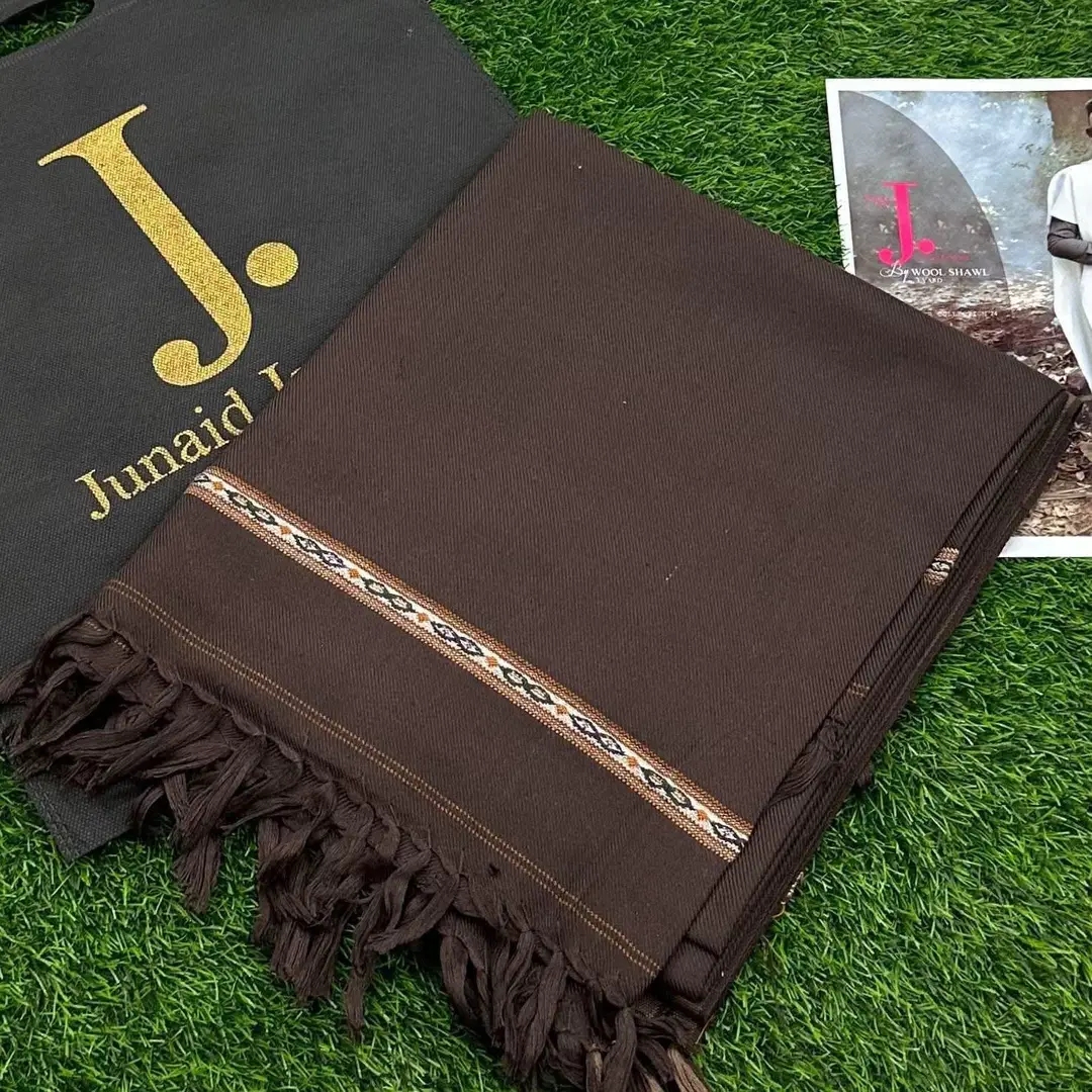 1 Pc Men's Wool Plain Shawl