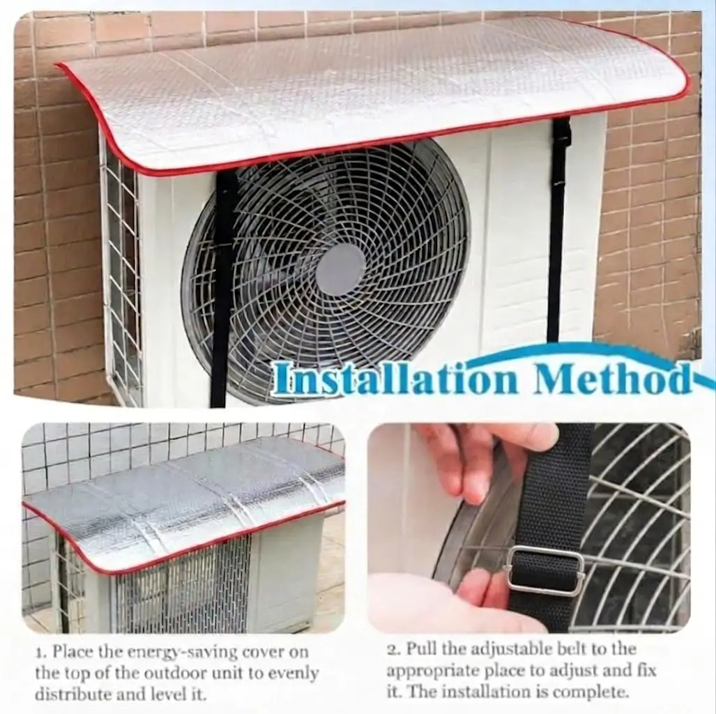 Silver Outdoor Waterproof AC Cover 36 x16 Inch