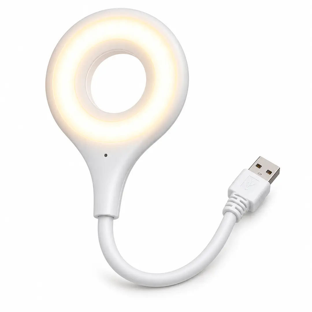 LED Ambient Night Light USB Charging Cable – Portable Ring Light with Soft Glow for Bedroom, Desk & Home Decor