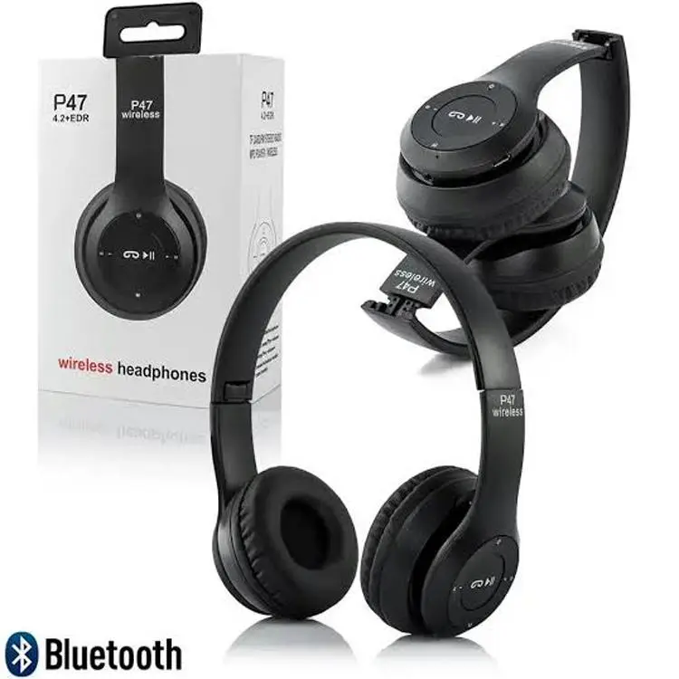 Black Long-Lasting Battery With Fast Charge 47 Headphone