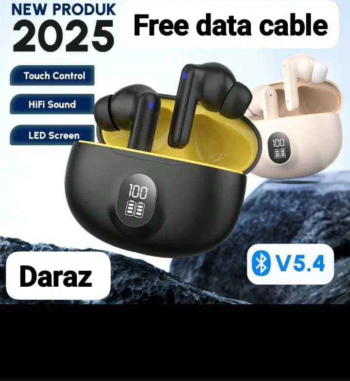 New Crystal Clear Wireless Earbuds with Noise Cancellation & 24Hr Case