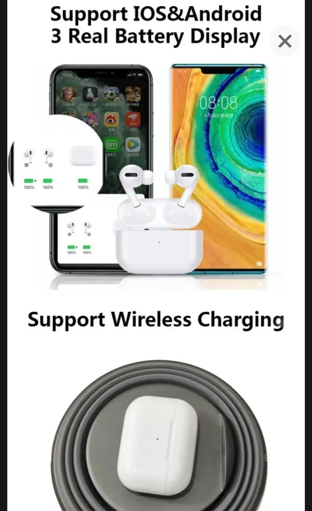 Wireless Airpods with Noise Cancellation & Smart Touch