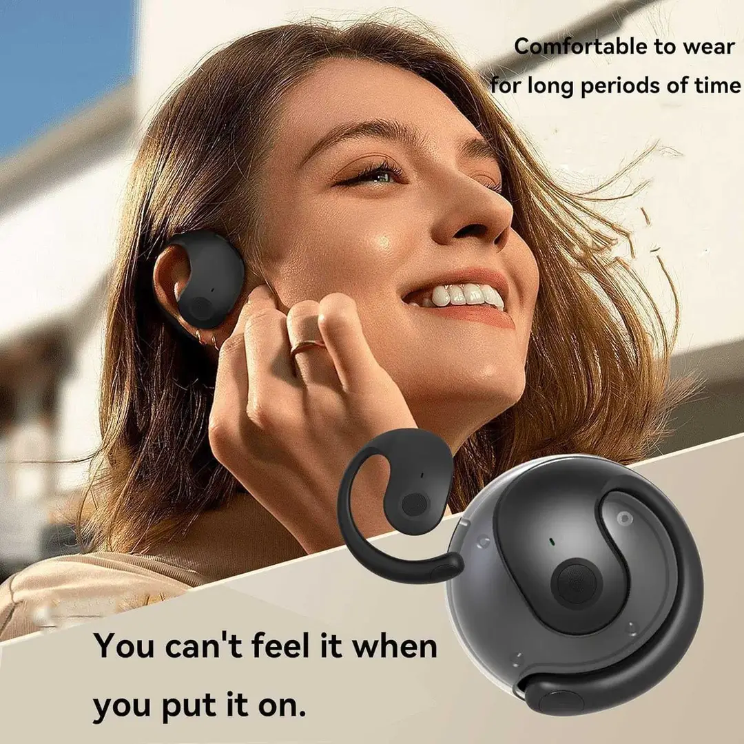 JM13 Planet Spherical Open Sport Ear Hook Wireless Earphone with Necklace Hifi Sound OWS Auriculares Audifonos Bluetooth Headset