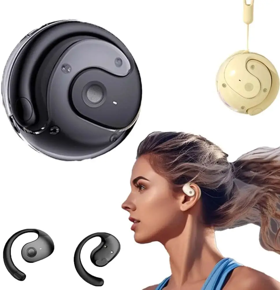 JM13 Planet Spherical Open Sport Ear Hook Wireless Earphone with Necklace Hifi Sound OWS Auriculares Audifonos Bluetooth Headset
