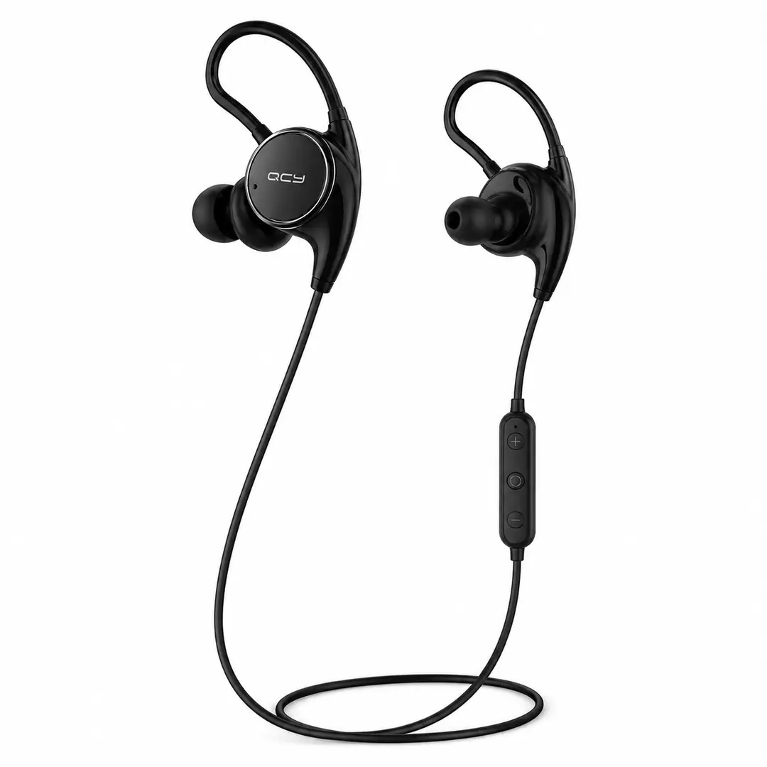 QCY Sports Wireless Bluetooth Earphones | Stereo Sound Earbuds with Mic & Ear Hook