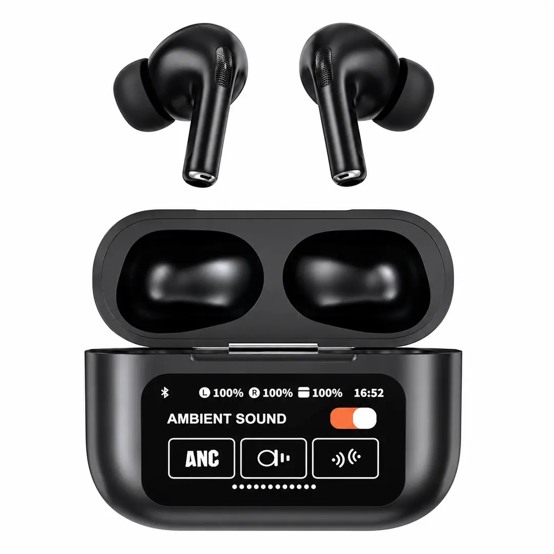 A9 pro  Black Wireless Earbuds and Smart Charging Case