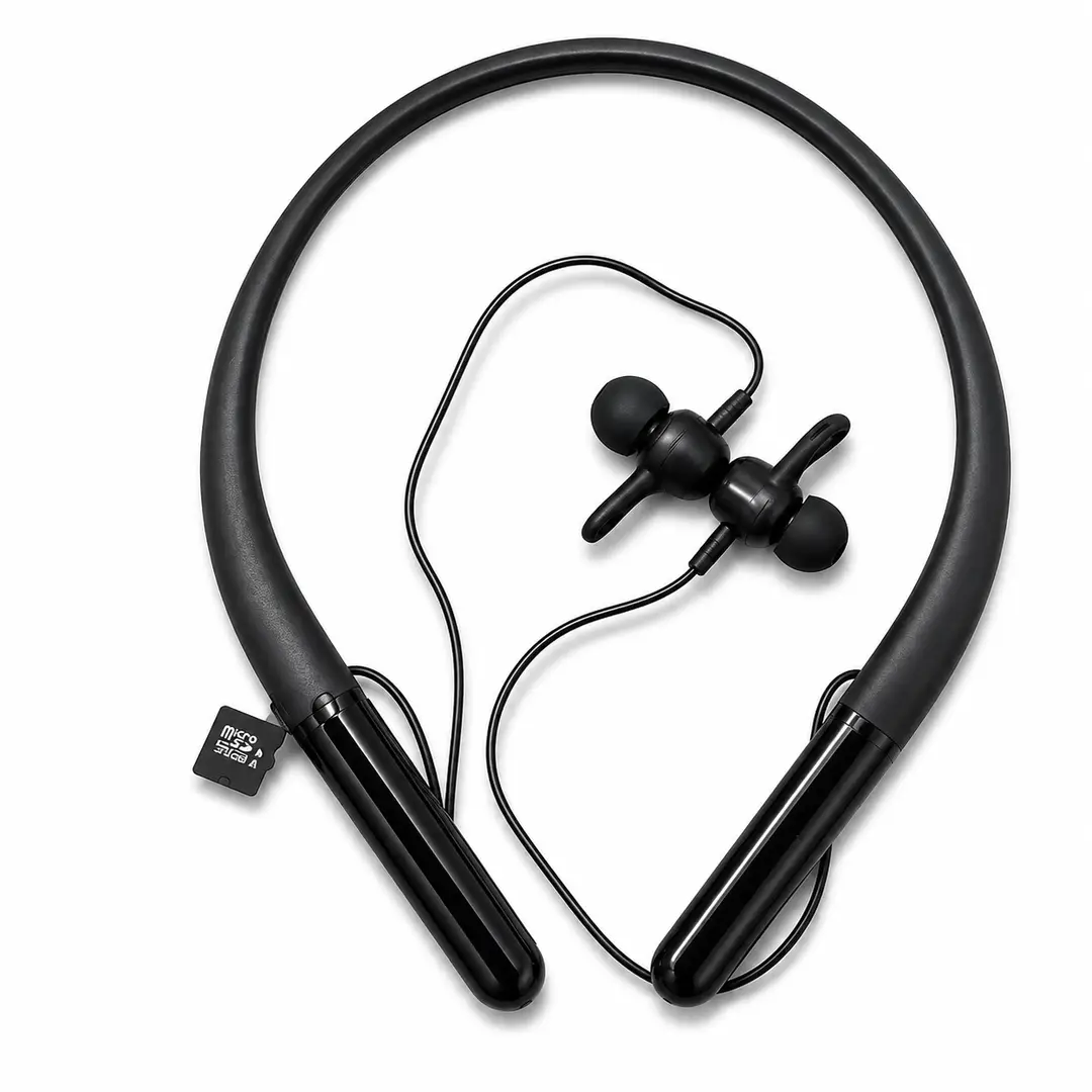 Bluetooth 5.0 Wireless Neckband Earphones – SD Card Supported