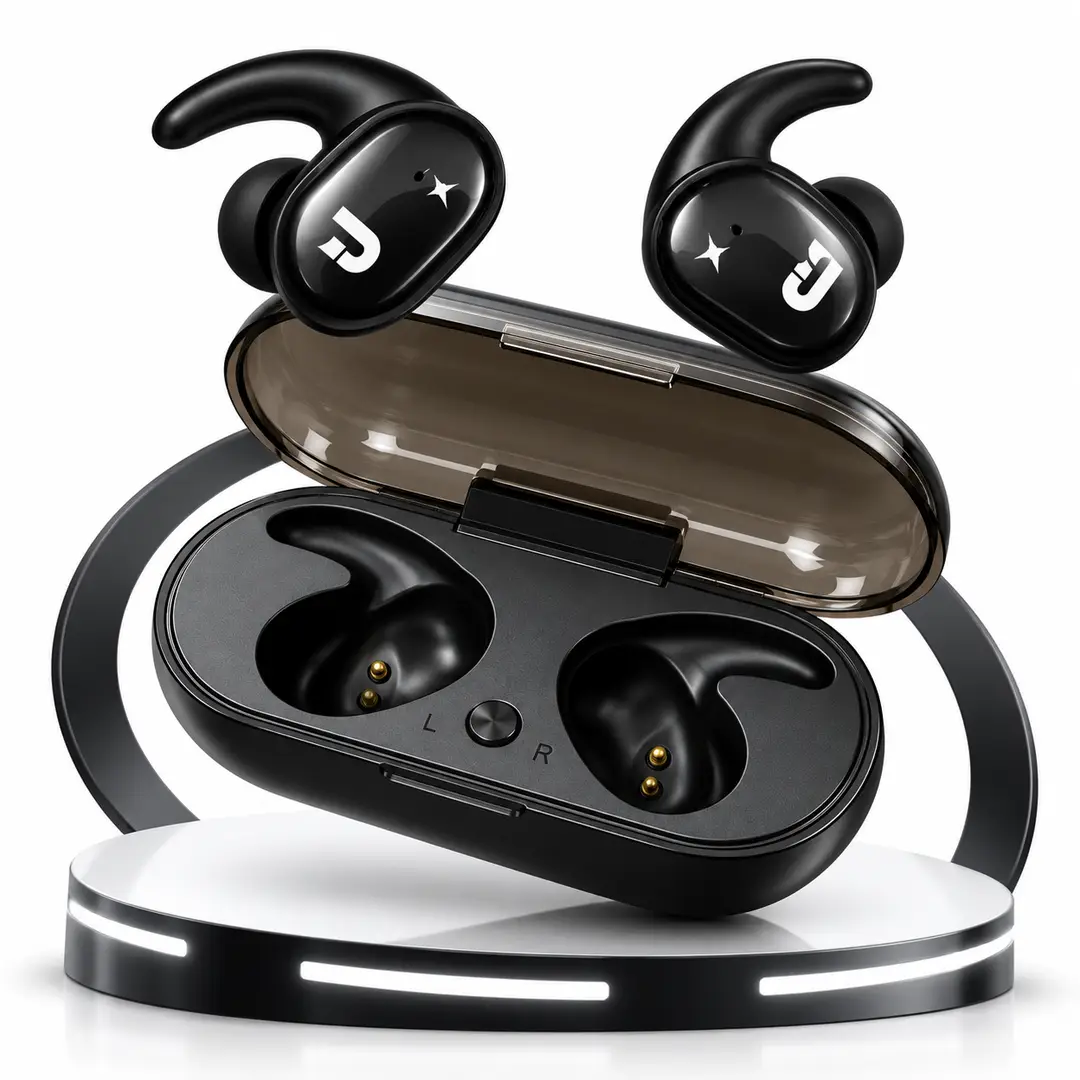 Wireless Gaming Earbuds – Bluetooth 5.0, Stereo Sound, Touch Control, Secure Ear Hook & Charging Case