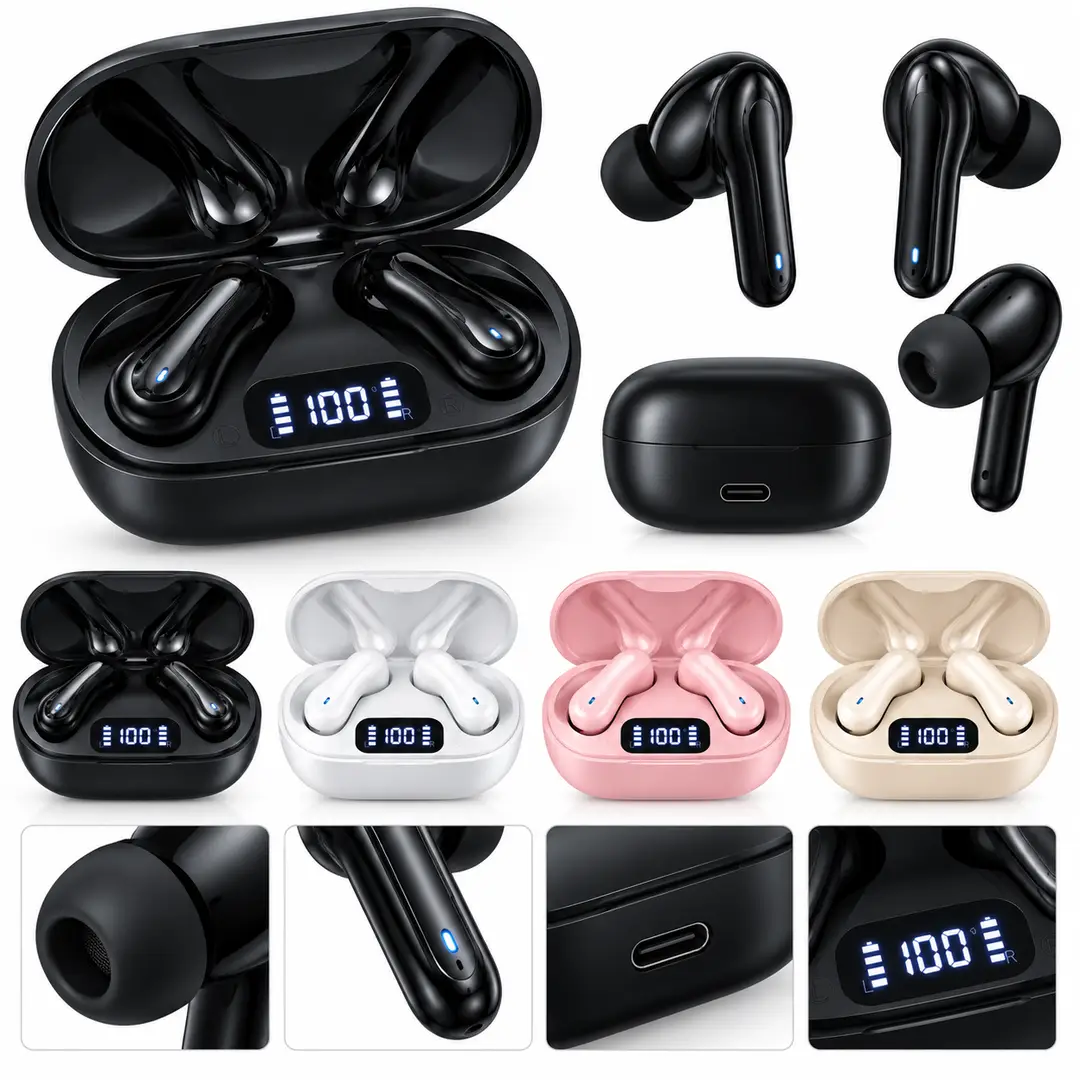 True Wireless Earbuds – Bluetooth 5.3, Hi-Fi Sound, Clear Calls & LED Battery Display