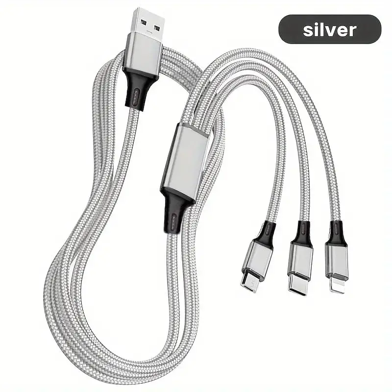 New 6A 100W 3 in 1 Fast Charging Cable Micro USB Type-C IOS Android Charger Cable for iP Phone Cable — Buy Online in Pakistan | Cash on Delivery