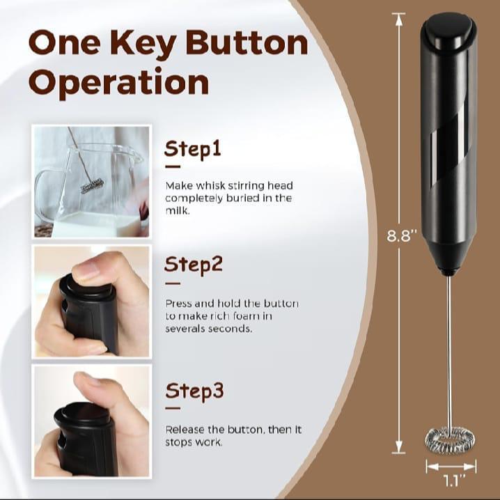 USB Electric Milk Frother Black Portable Barista