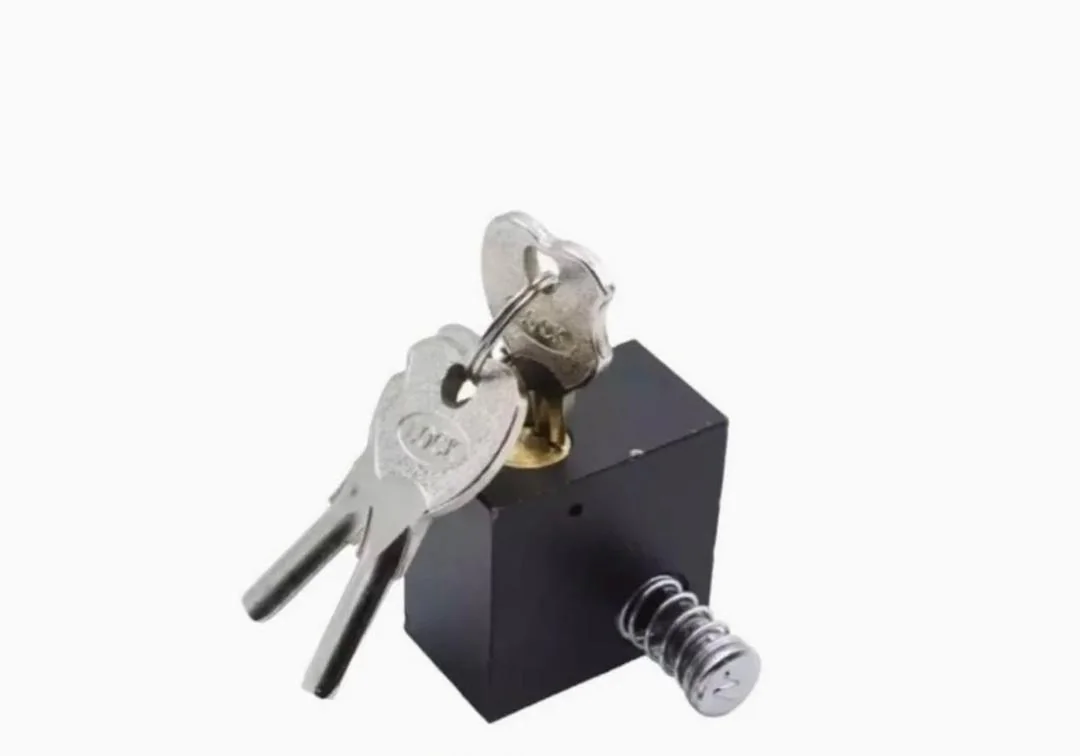 Stainless Steel Black Handle Key Lock with 3 Keys