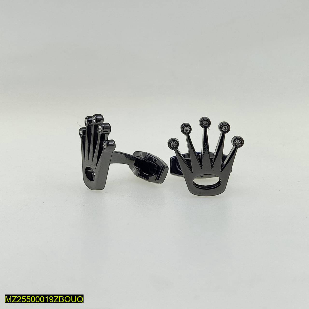 Premium Stainless Steel Cufflinks Crown Gold Wedding Office