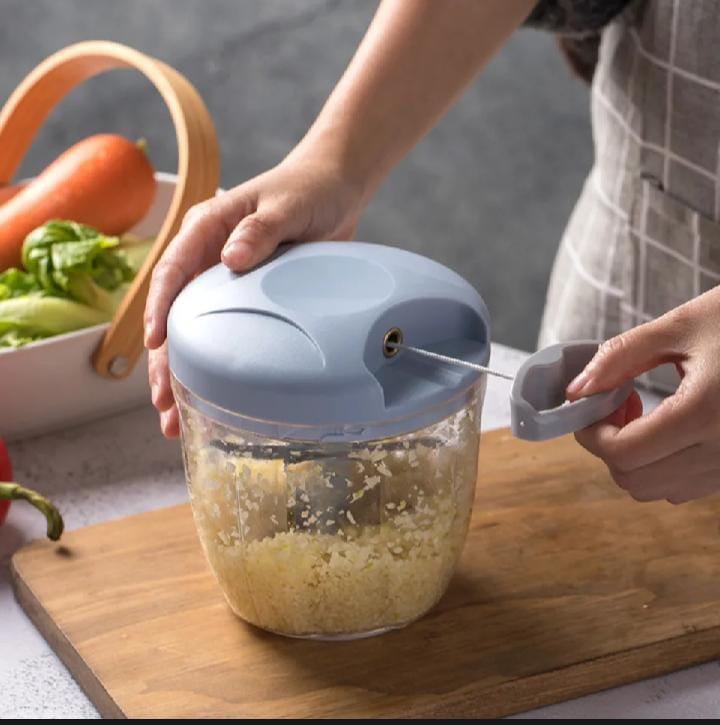 Hand Pulled Meat & Veg Chopper, Plastic, Multicolor