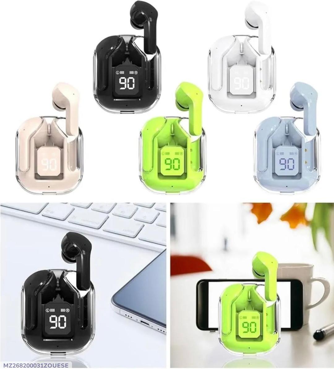 Waterproof Bluetooth Earbuds with LED Battery Display
