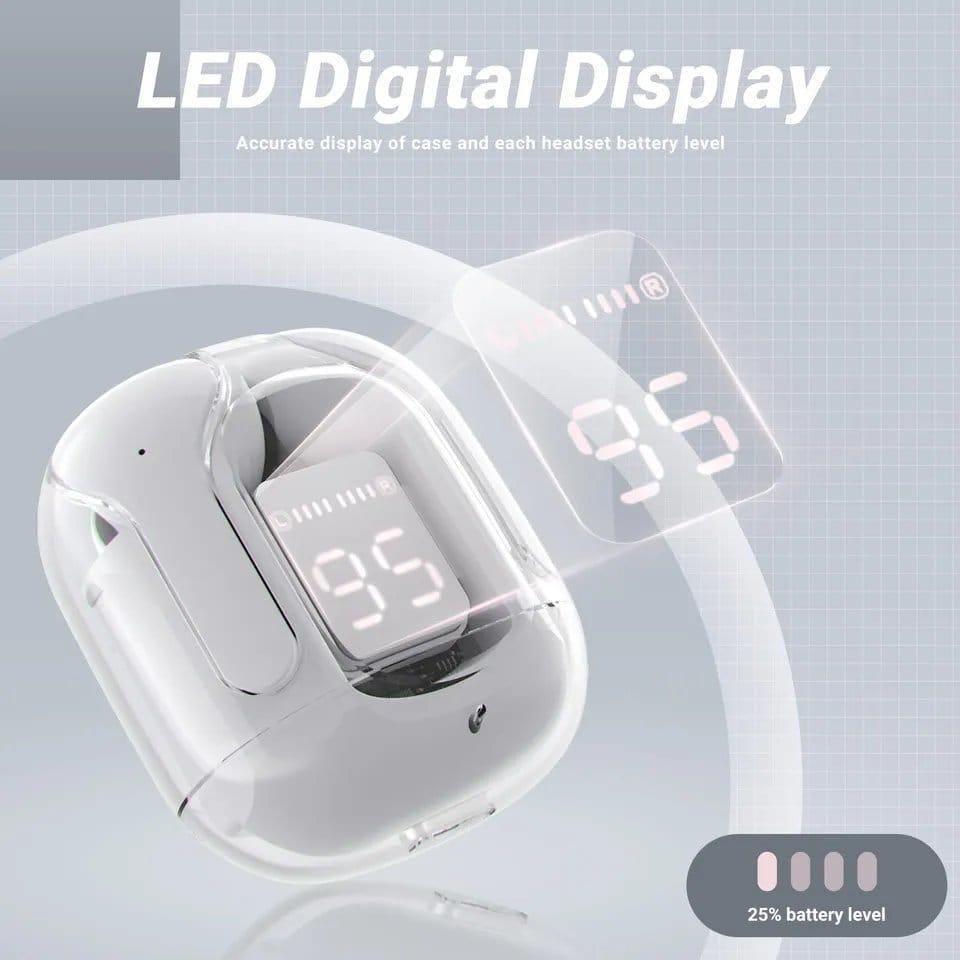 Waterproof Bluetooth Earbuds with LED Battery Display