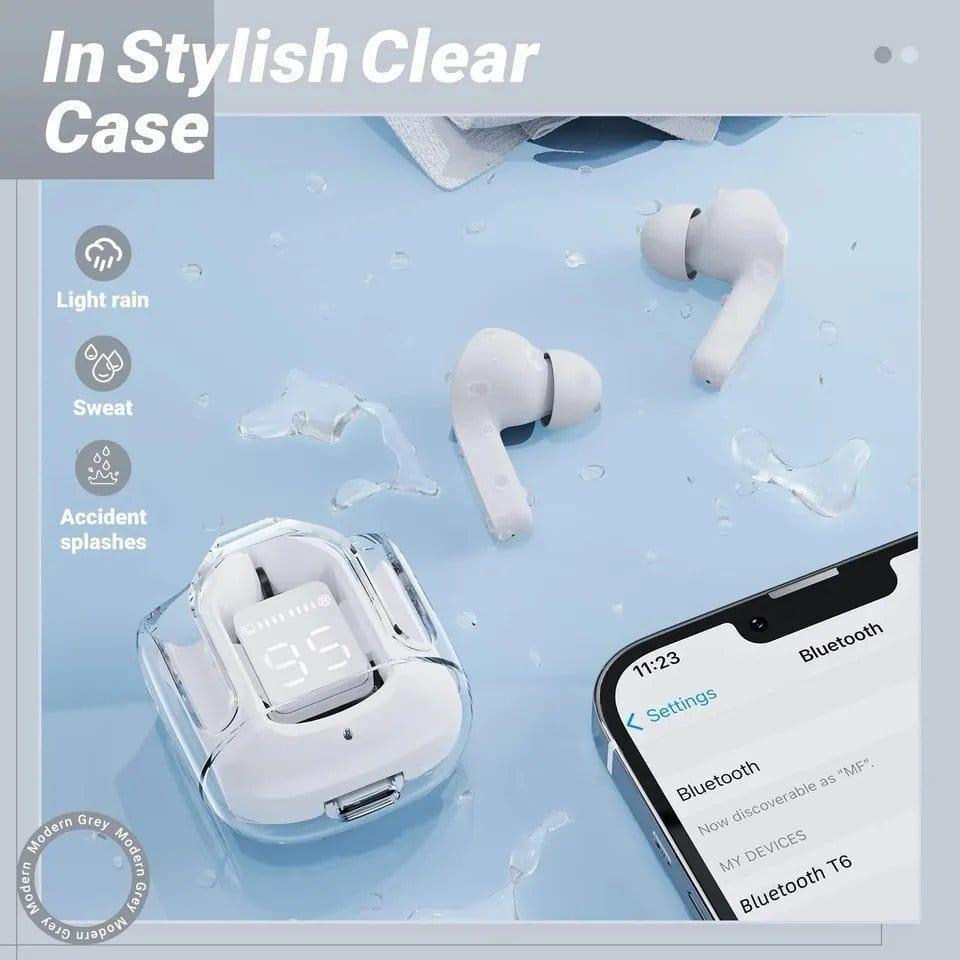 Waterproof Bluetooth Earbuds with LED Battery Display