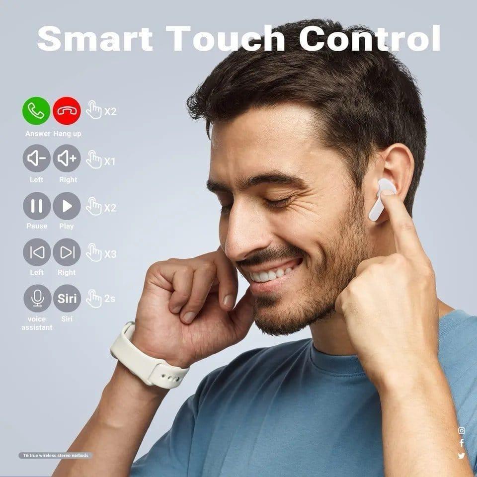 Waterproof Bluetooth Earbuds with LED Battery Display