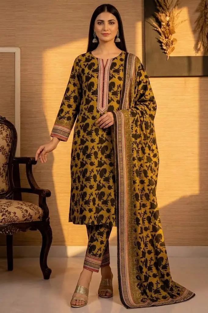 Polo Cotton 3 Pcs Women's Unstitched Printed Suit