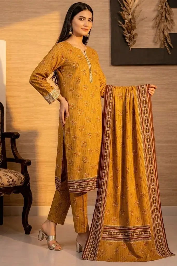 Polo Cotton 3 Pcs Women's Unstitched Printed Suit