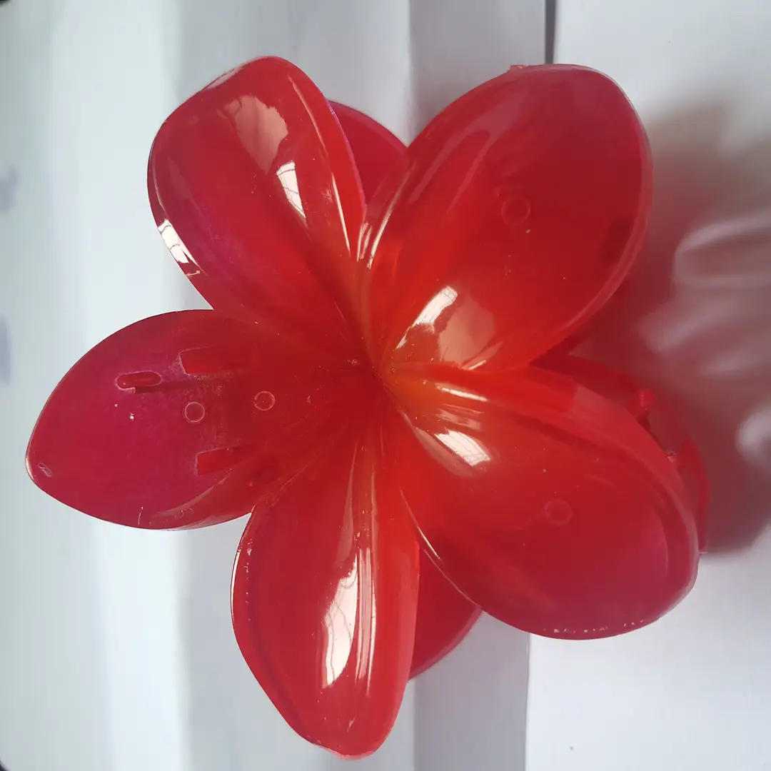 Flower Design Resin Plating Resin Hair Claw