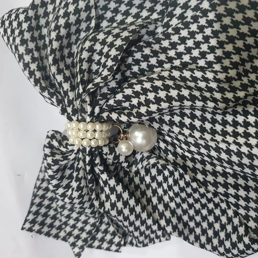 Butterfly Design Silver Plated Pearl Hair Catcher