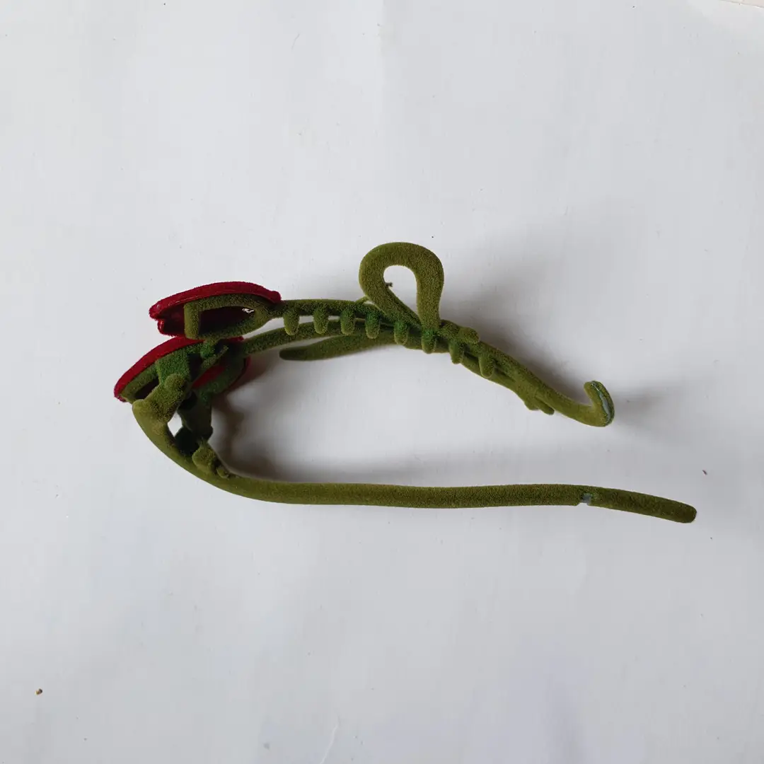Flower Design Resin Plating Resin Hair Claw