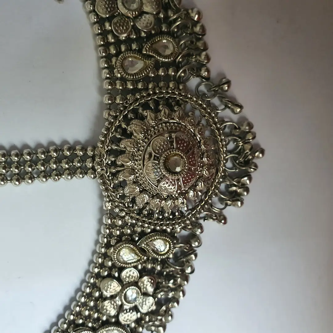 Antique Design Silver Plated Nagina Matha Patti