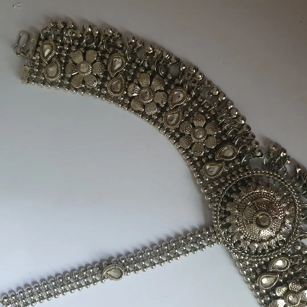 Antique Design Silver Plated Nagina Matha Patti