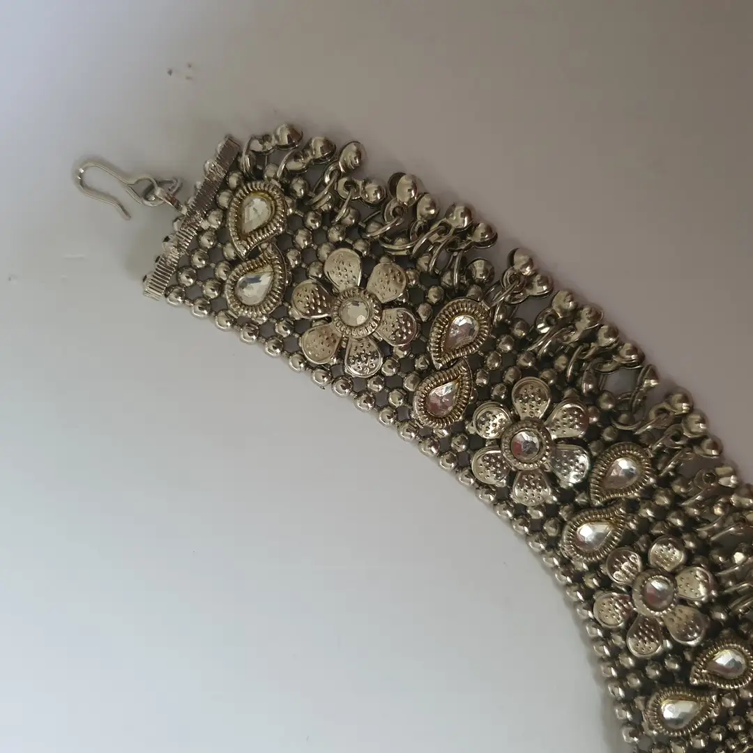 Antique Design Silver Plated Nagina Matha Patti