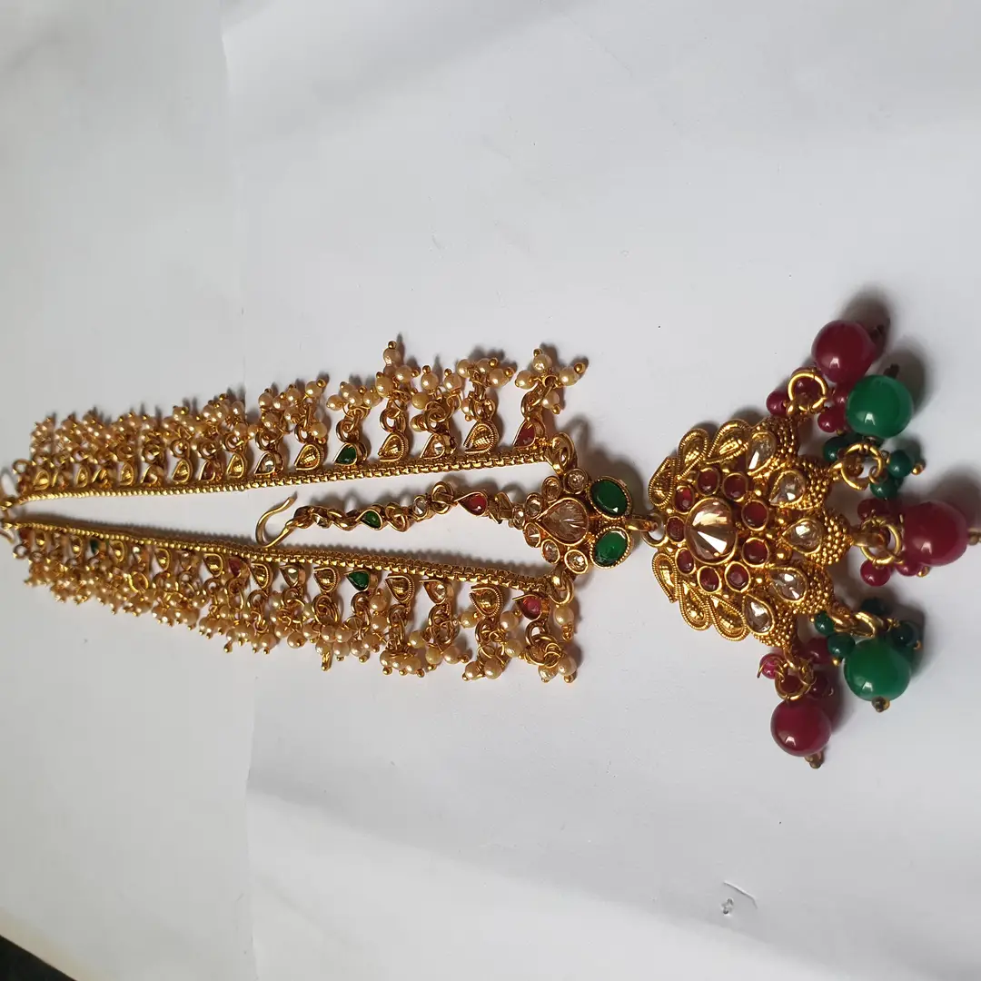 Noratan Design Gold Plated Kundan Matha Patti