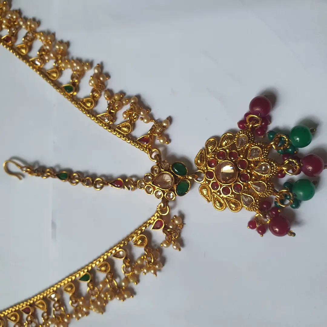 Noratan Design Gold Plated Kundan Matha Patti