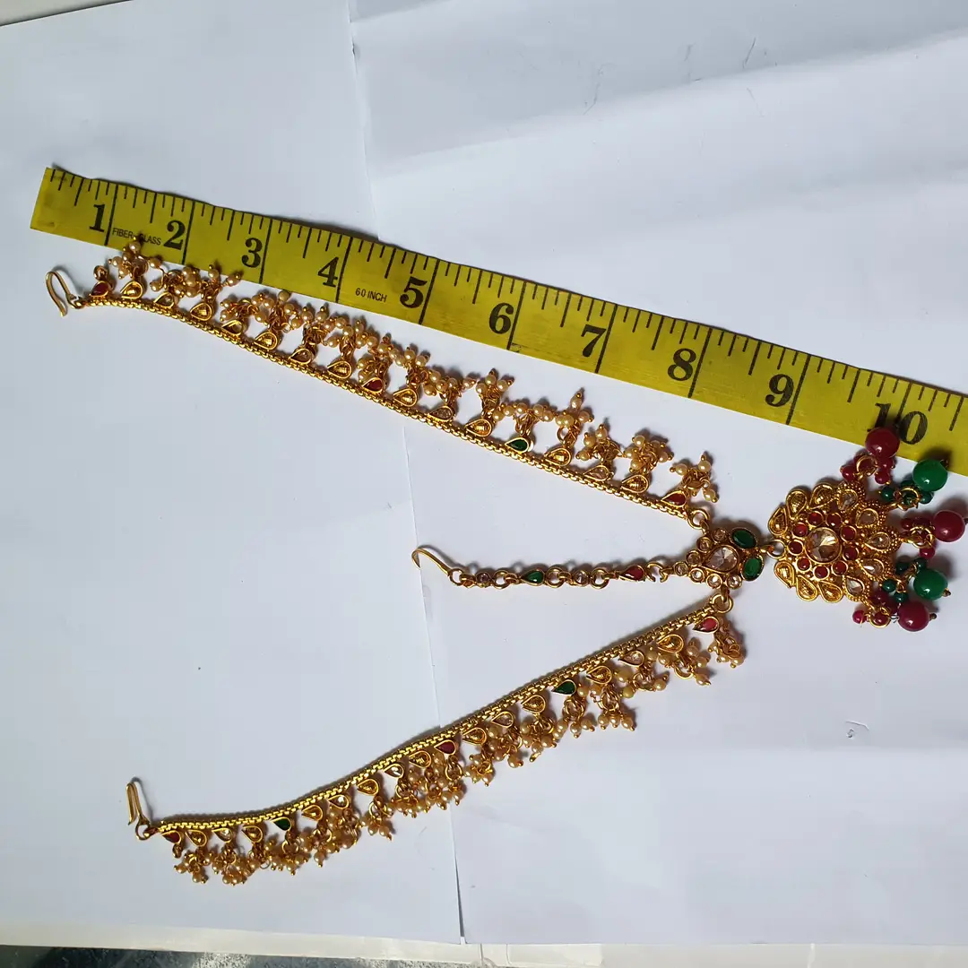 Noratan Design Gold Plated Kundan Matha Patti