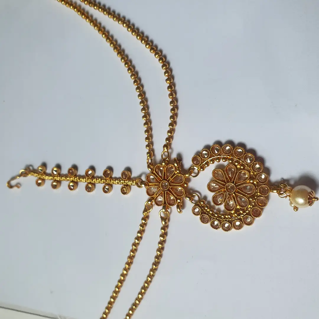 Noratan Design Gold Plated Kundan Matha Patti