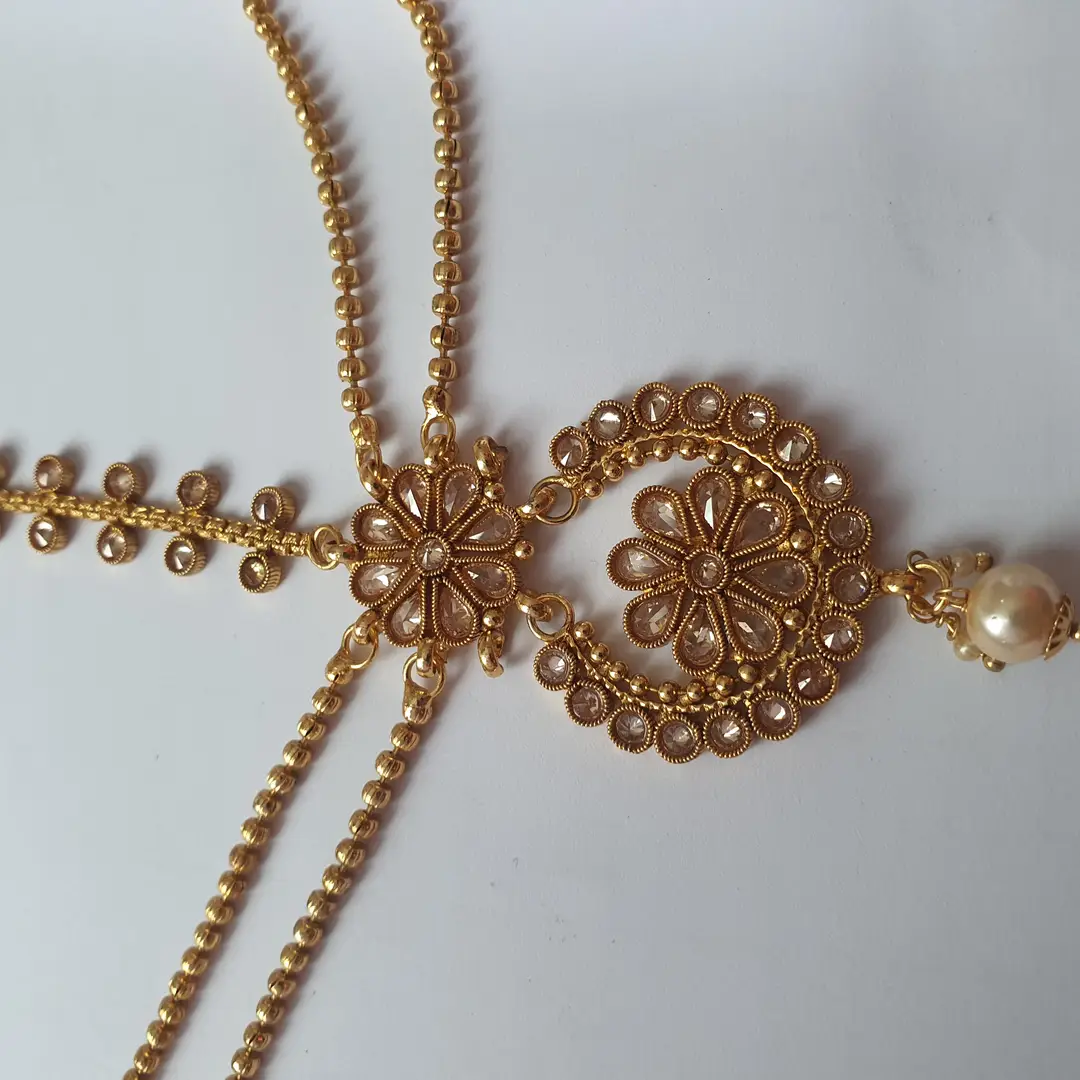Noratan Design Gold Plated Kundan Matha Patti