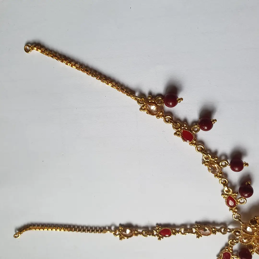 Rajasthani Design Gold Plated Kundan Matha Patti