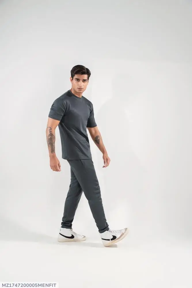 2 Pcs Men's Dri Fit Plain Track Suit