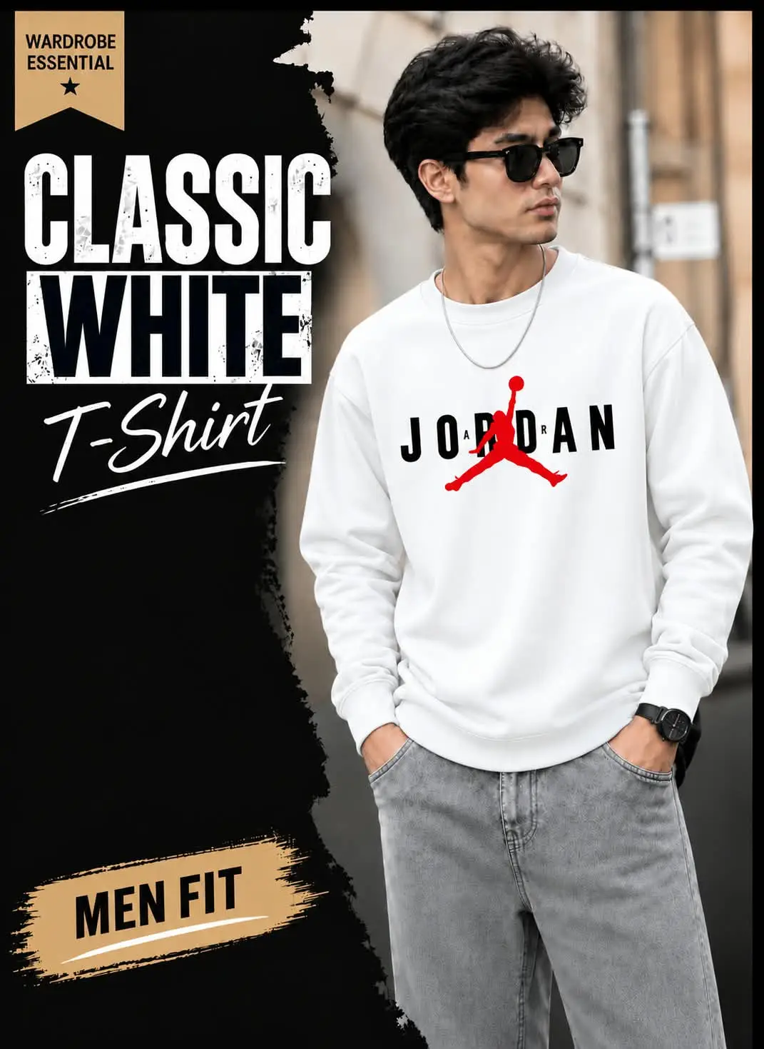 1 Pc Men's Fleece Printed Sweatshirt