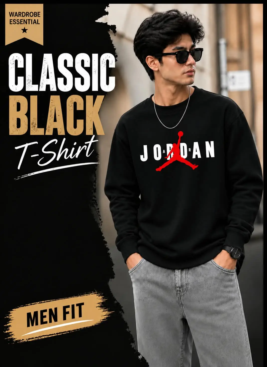 1 Pc Men's Fleece Printed Sweatshirt