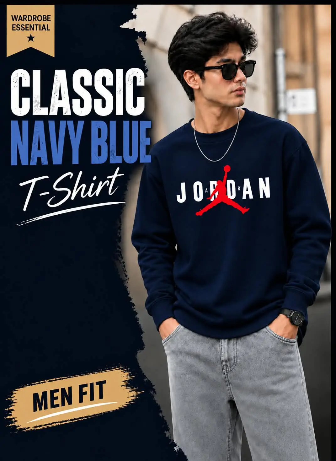 1 Pc Men's Fleece Printed Sweatshirt