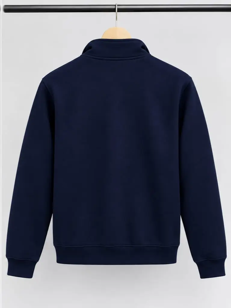 1 Pc Men's Fleece Plain Zipper Hoodie